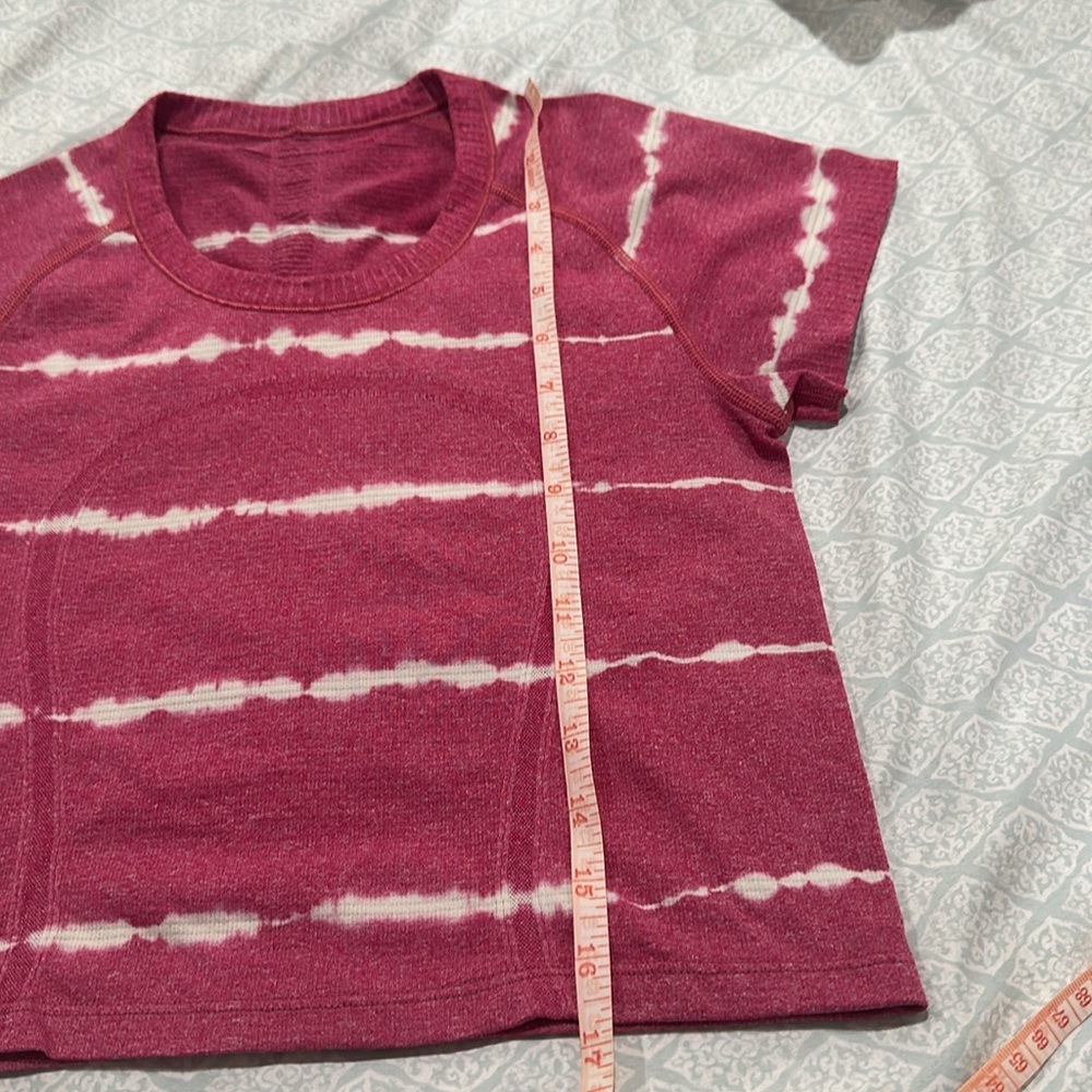 Lulu🍋 swiftly crop top Pink Tie-Dye size 6 - Picture 5 of 6